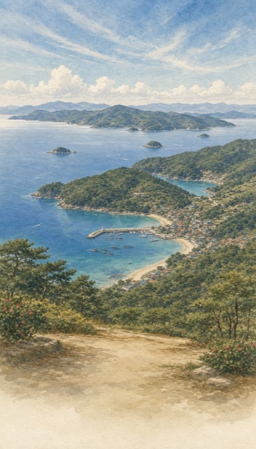 トンヨンを描いた水彩画